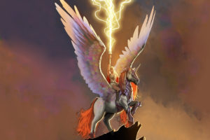 valkyrie, Marvel, Pegasus, Lightning, Wings, Drawing
