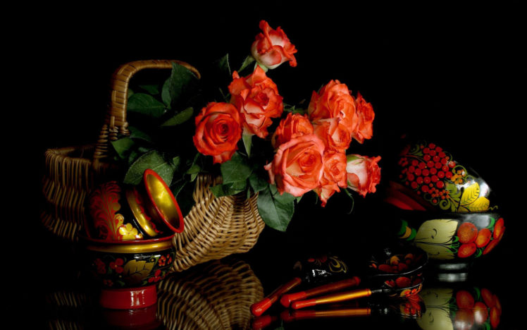 flowers, Wooden, Spoons, Dishes, Still, Life HD Wallpaper Desktop Background