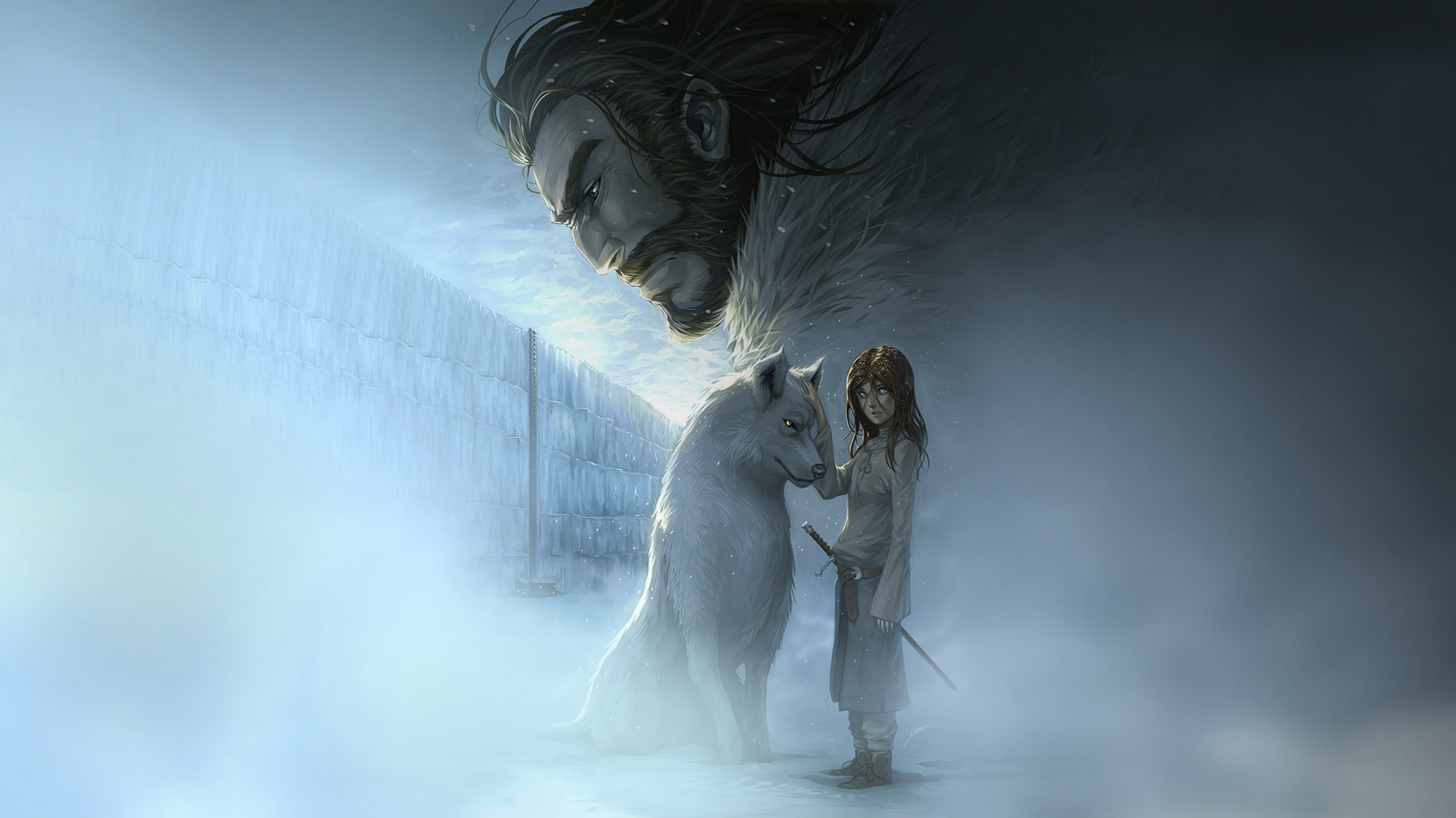 game, Of, Thrones, Song, Of, Ice, And, Fire, The, Wall, Stark, Direworf, Wolf, Drawing Wallpaper