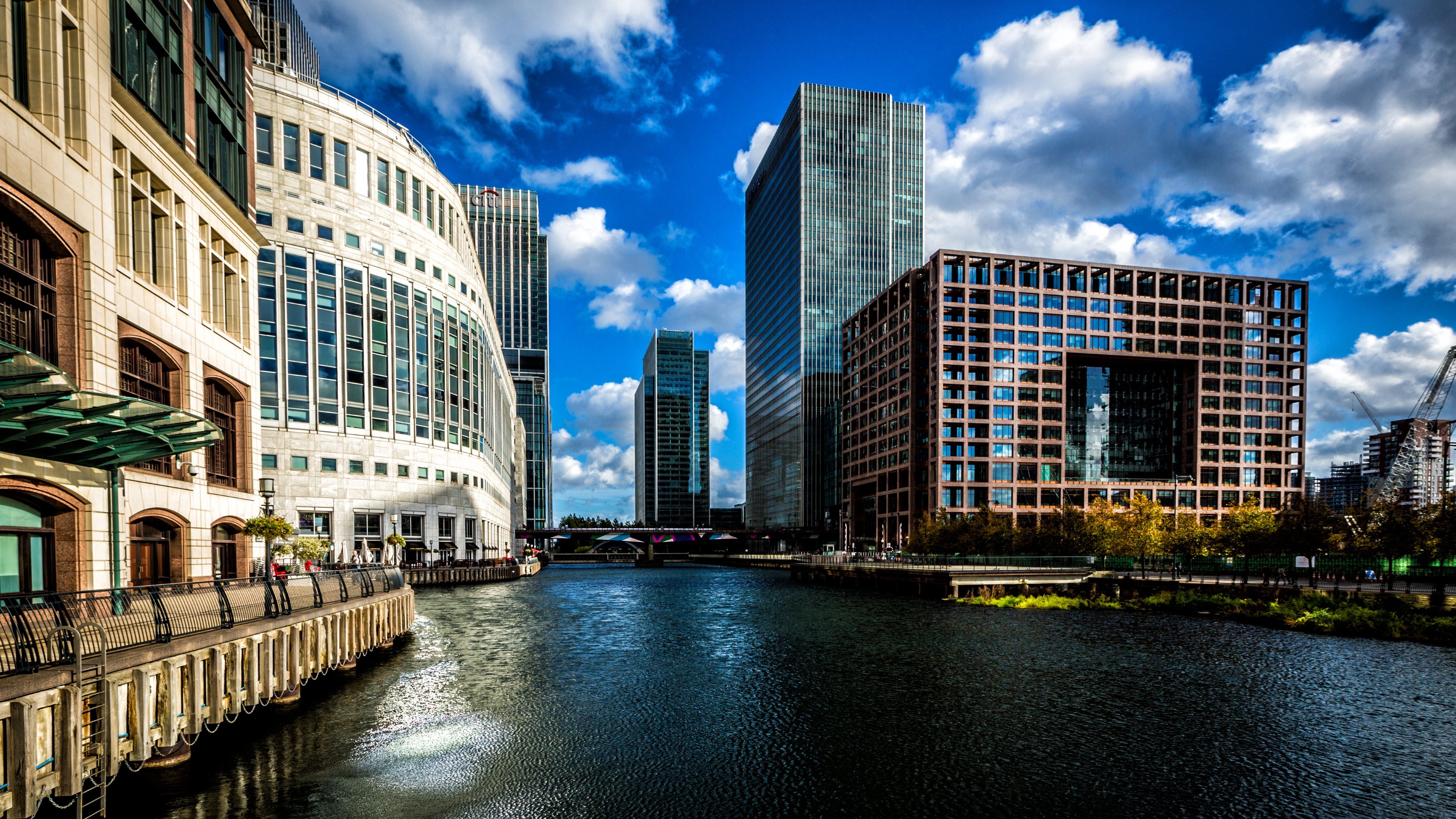 canary, Wharf, London, Architecture Wallpaper