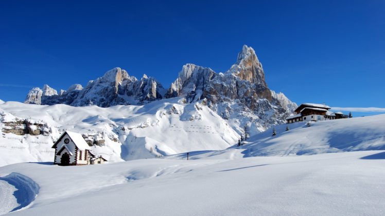 dolomites, Alps, Italy, Winter, Snow HD Wallpaper Desktop Background