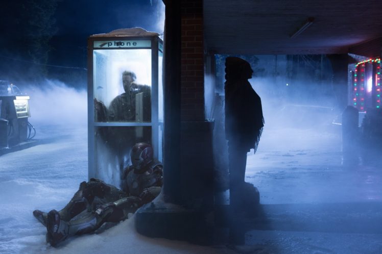 iron, Man, Snow, Phone, Booth, Phone, Suit HD Wallpaper Desktop Background