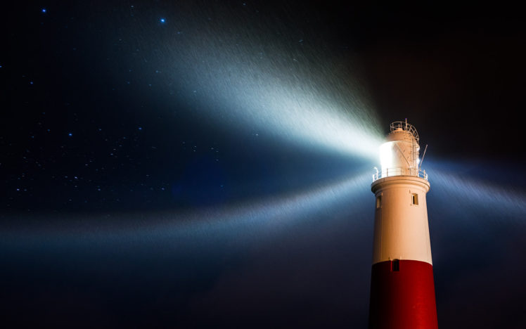 lighthouse, Night, Light, Stars, Rain HD Wallpaper Desktop Background