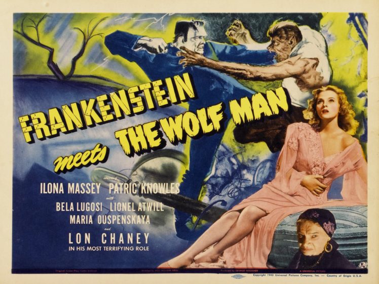 movie, Poster, Frankenstein, The, Wolf, Man HD Wallpaper Desktop Background