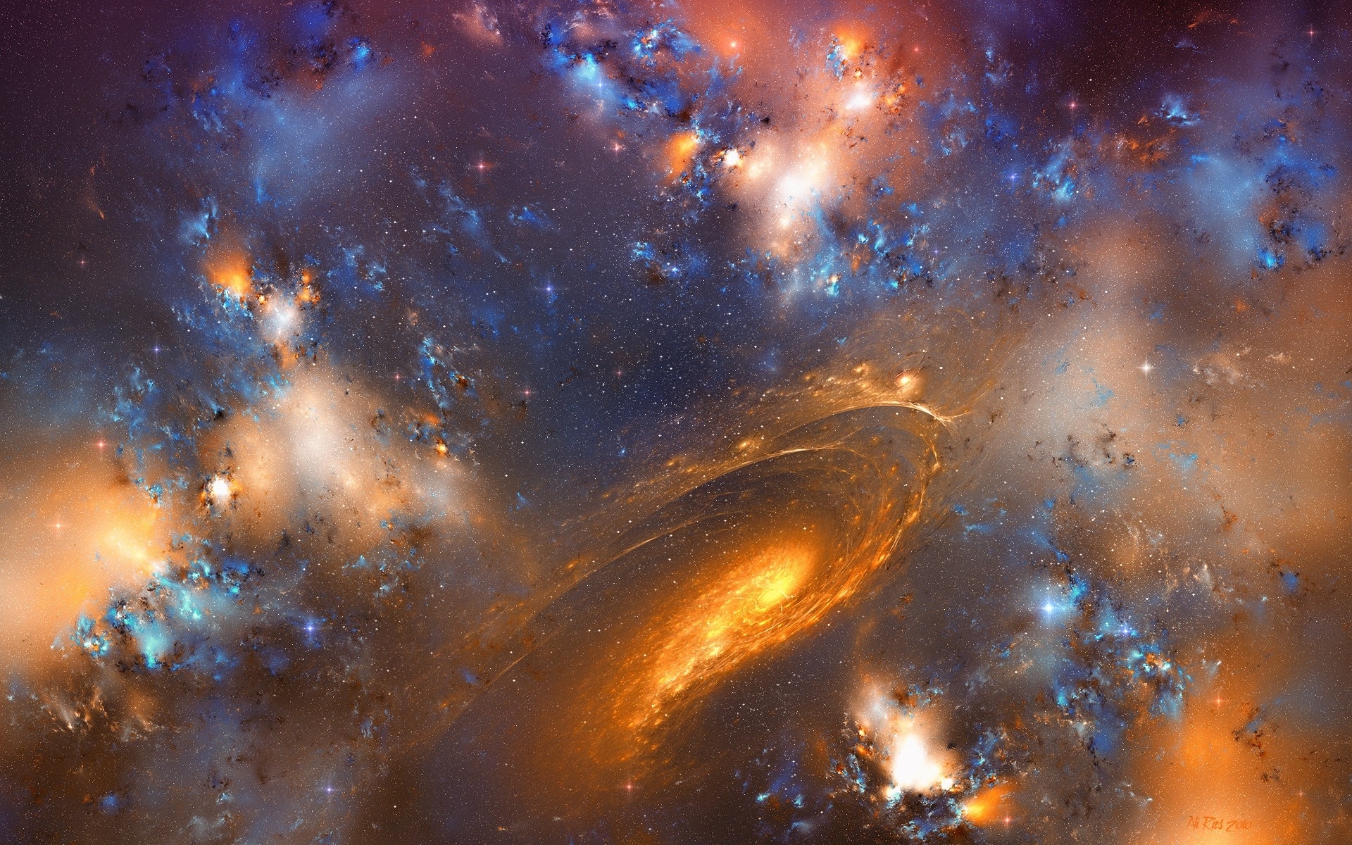outer, Space, Andromeda, Science, Fiction, Casperium, Galaxy, Industry, Science Wallpaper
