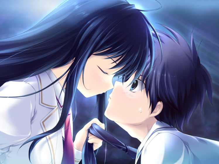 anime, Black, Hair, And, Black, Eyes, Romantic, Love HD Wallpaper Desktop Background
