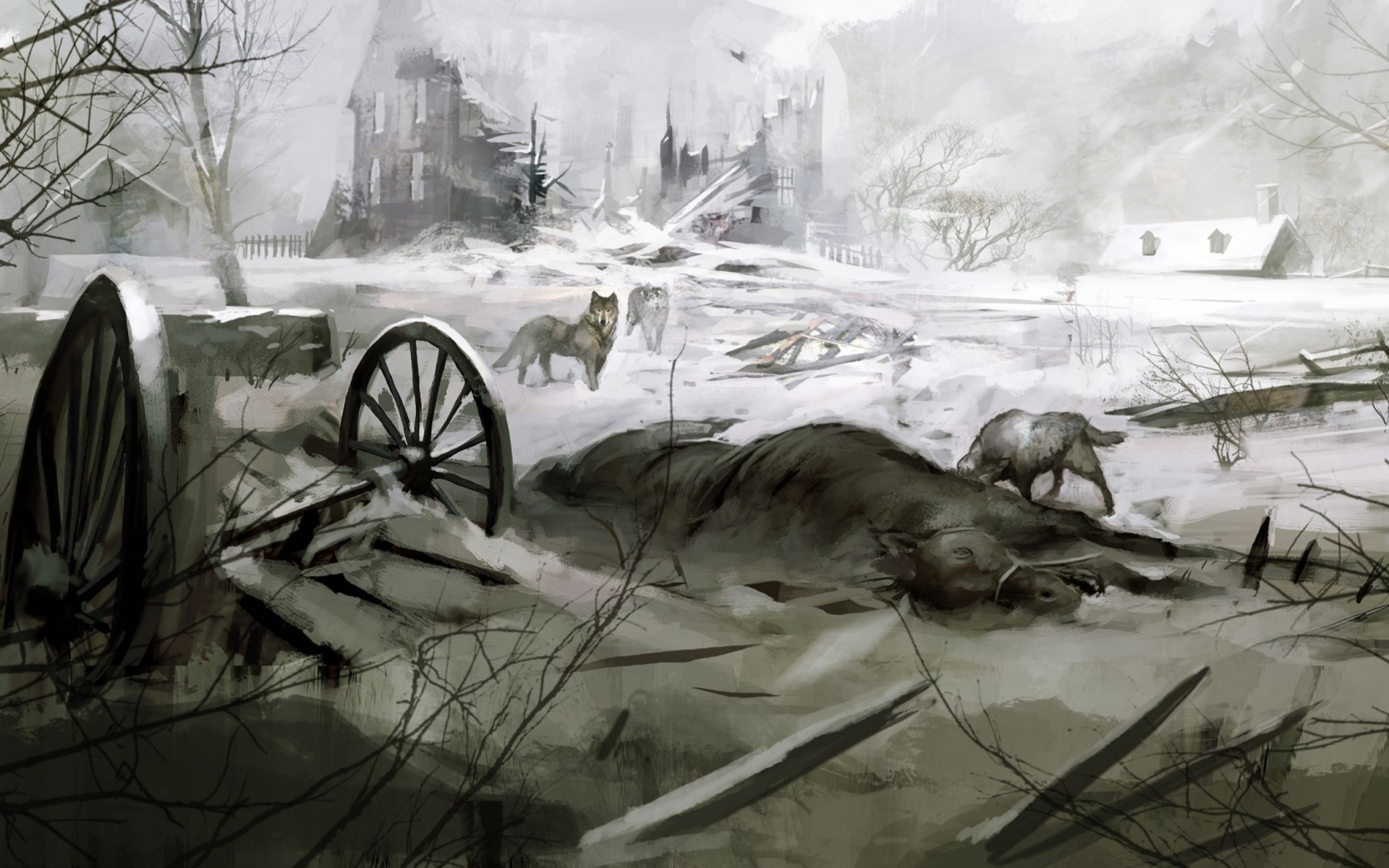 wolves, Assassins, Creed, 3, Wolf Wallpaper