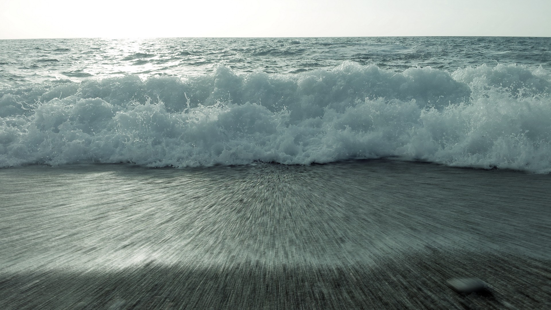 ocean, Sea, Beach, Waves, Shore, Drops Wallpaper