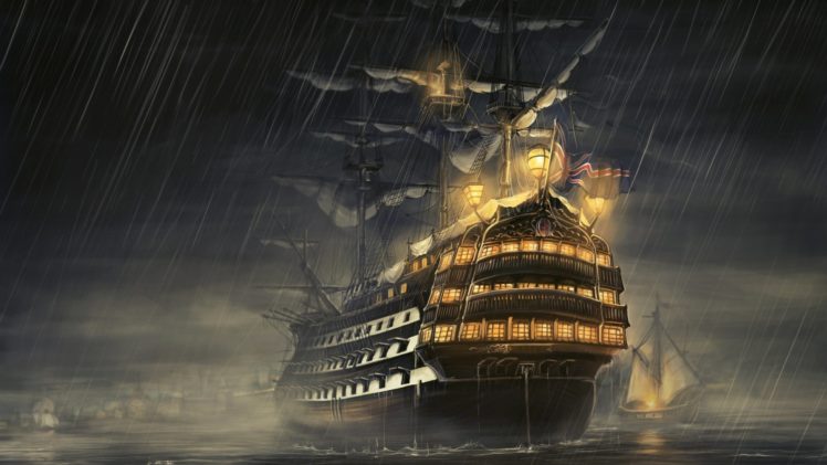 art, Artwork, Fantasy, Ship, Boat, Ocean, Sea, Pirate, Pirates HD Wallpaper Desktop Background