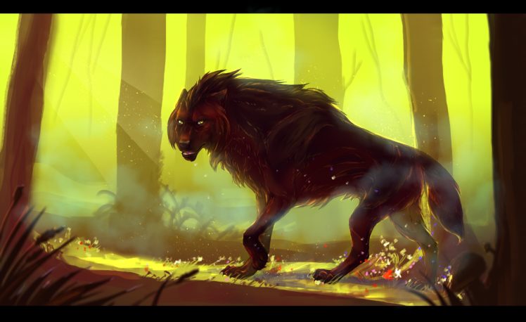 art, Artwork, Fantasy, Animal, Predator, Wolf, Wolves HD Wallpaper Desktop Background