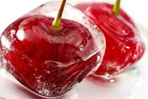 macro, Cherry, Ice, Fruit