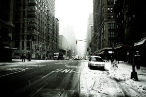 new, York, New, York, City, America, Usa, States, Skyscrapers, Winter, Blizzard, Cars, People, Taxis