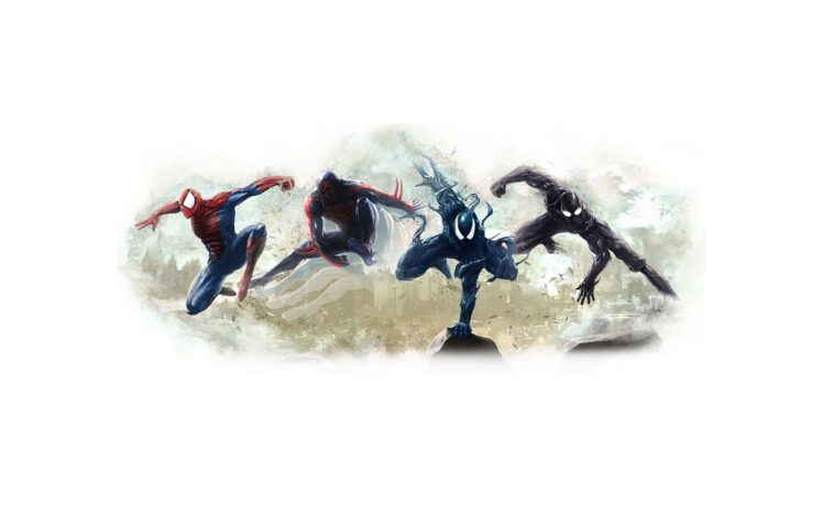spider man, Marvel, Black, Drawing, Spiderman, Spider, Marvel HD Wallpaper Desktop Background