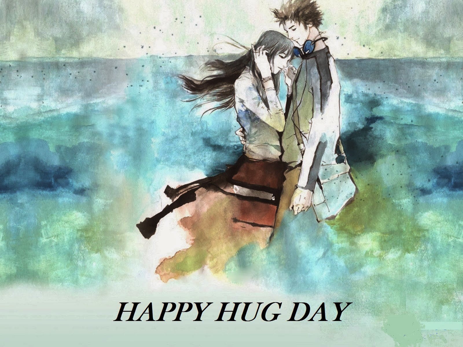 hug, Hugging, Couple, Love, Mood, People, Men, Women, Happy, Original, Anime, Poster Wallpaper