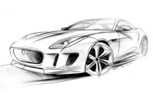 2011, Jaguar, C x16, Concept, Supercar, Supercars, Drawing, Sketch, Pencil, Art