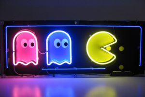 neon, Sign, Architecture, Quote, Typography, Text, Pacman