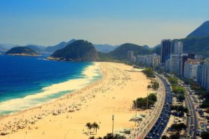 playa, Copacabana, Brasil, Rio, Janeiro, Oceano