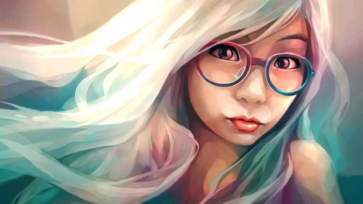 drawing, Face, Glasses, Girl, Girls HD Wallpaper Desktop Background