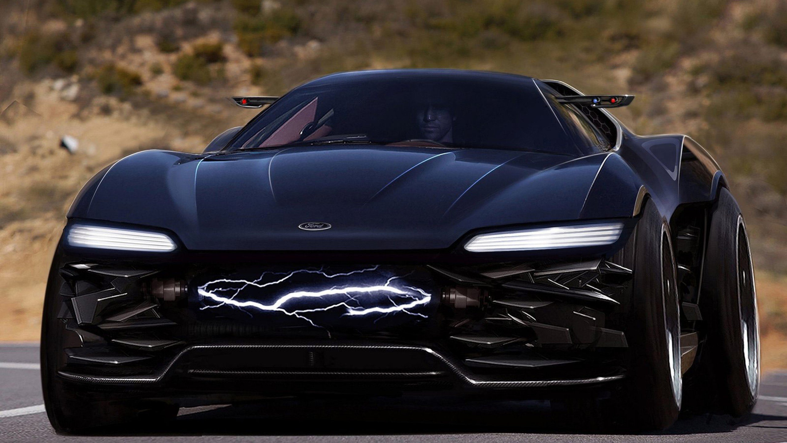 ford, Mad, Max, Negro, Cincept Wallpaper