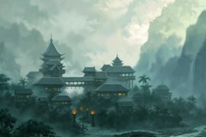 artwork, Drawings, Asian, Architecture