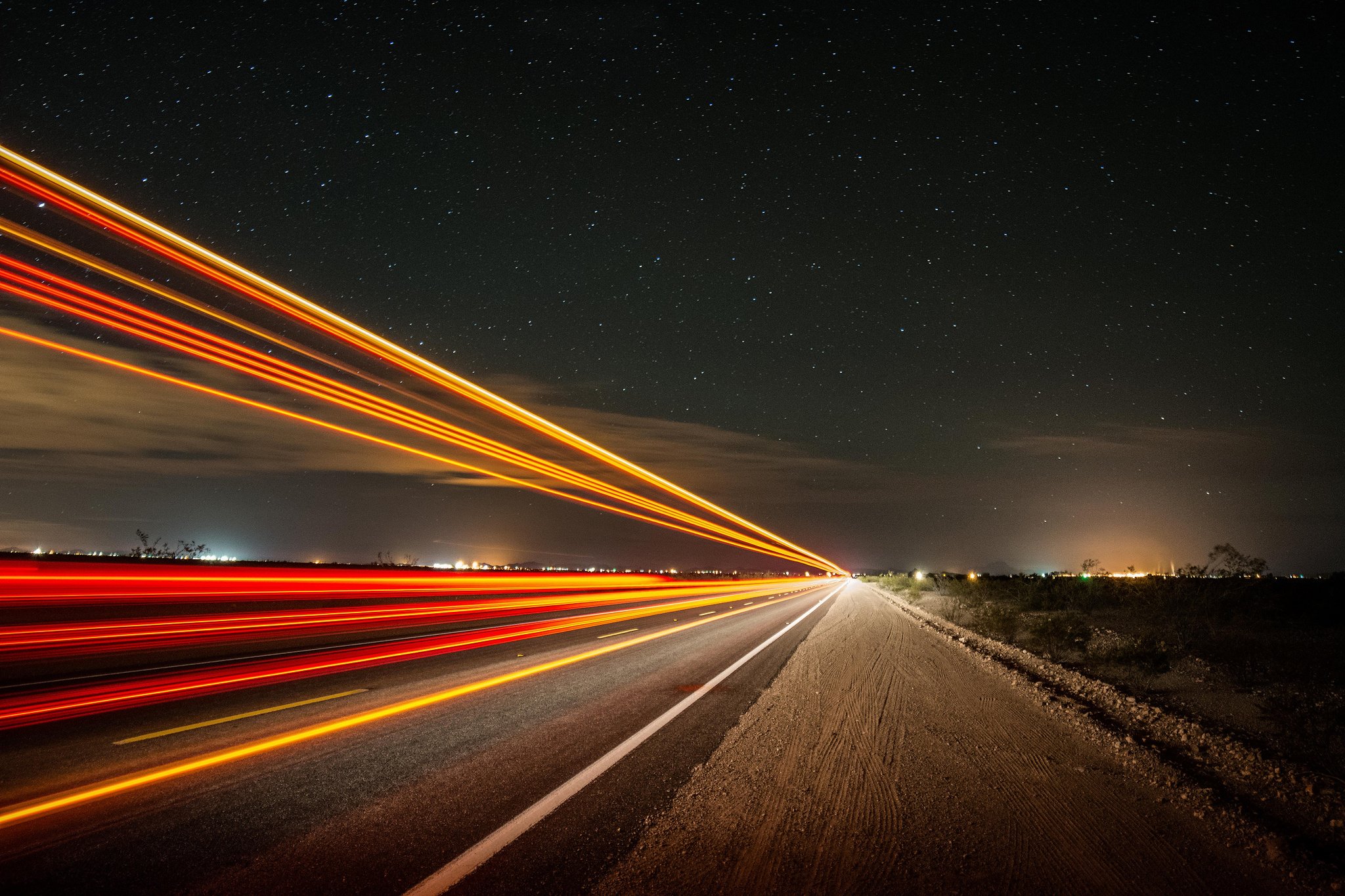 night, Road, Shutter, Speed, Light Wallpapers HD / Desktop and Mobile  Backgrounds