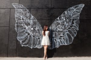 wings, Girl, Drawing, Wall, Artwork, Angel, Graffiti, Mood, Fantasy