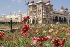 palace, Maharaja, Of, India, Mysore, Flowers, Beautiful