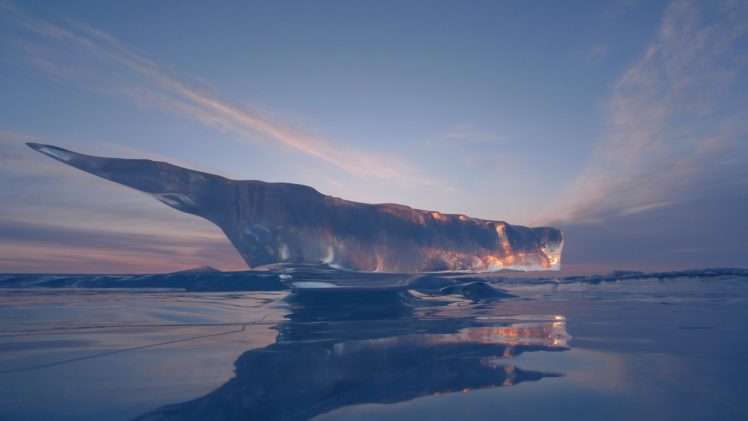 ocean, Winter, Ice, Iceberg, Frozen HD Wallpaper Desktop Background