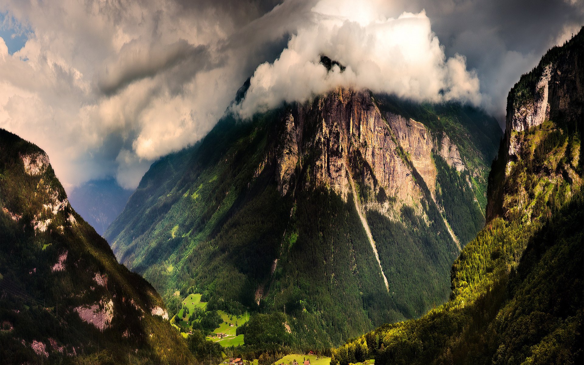 valley, Switzerland, Switzerland, Forest, Mountains, View, Valley, Home Wallpaper