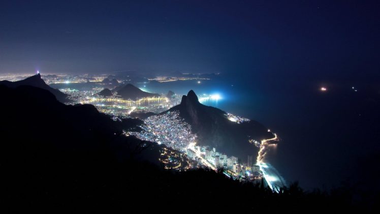 brazil, Night, Of, Rio, De, Janeiro HD Wallpaper Desktop Background