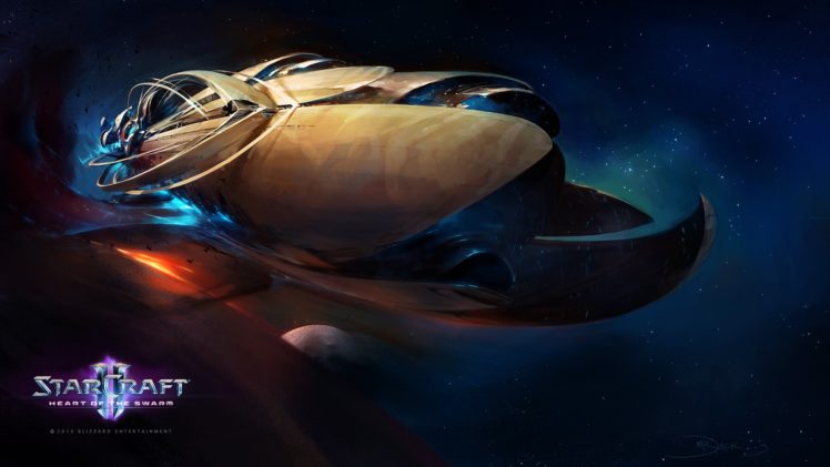 starcraft, Spaceship, Drawing, Sci fi, Spaceships HD Wallpaper Desktop Background