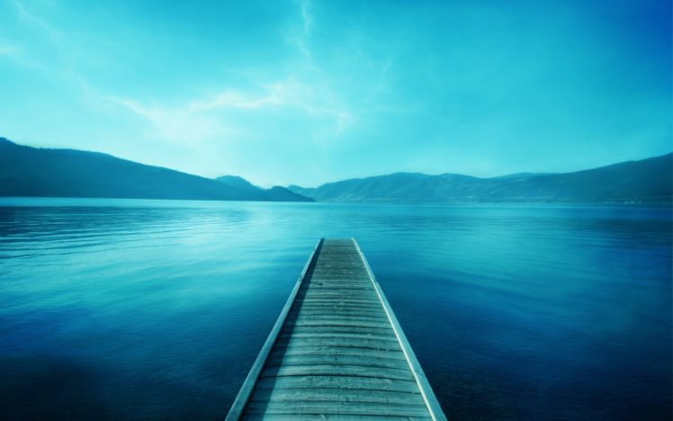 blue, Mountains, Landscapes, Nature, Beach HD Wallpaper Desktop Background