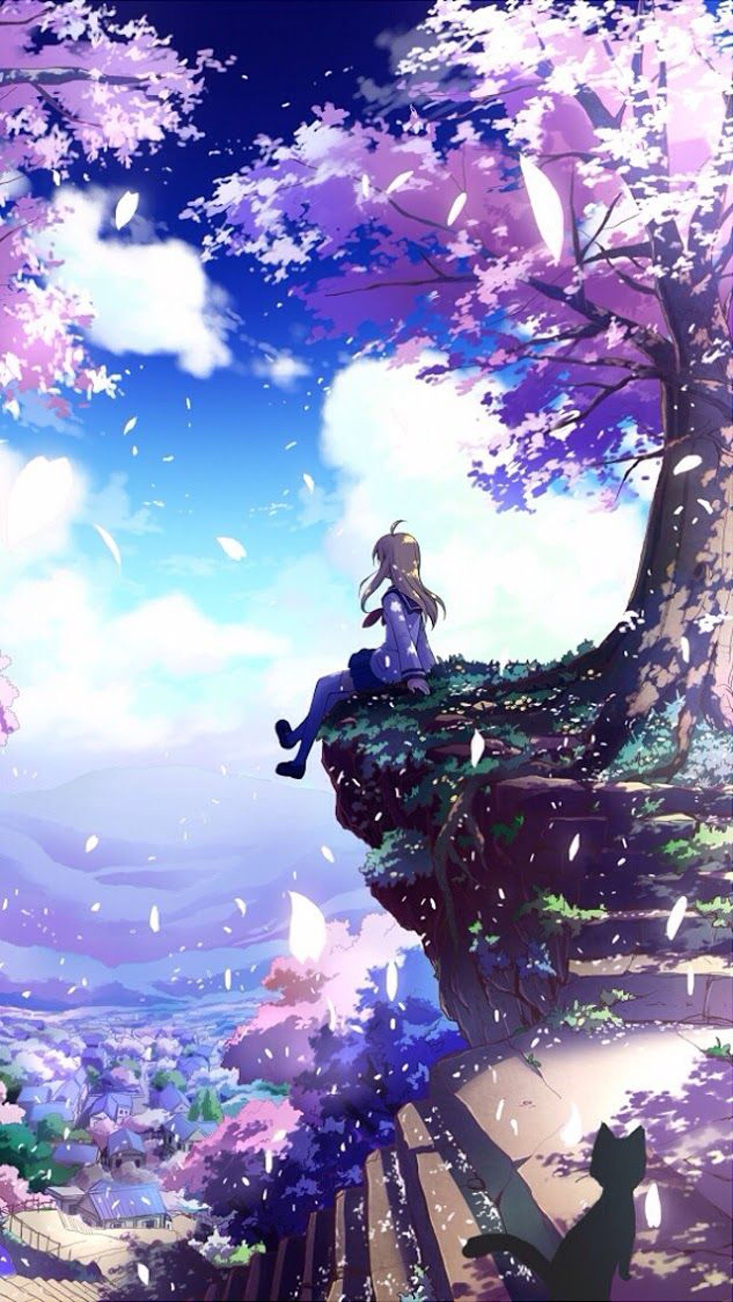 anime, Girl, Beautiful, Tree, Summer, Sunshine Wallpaper