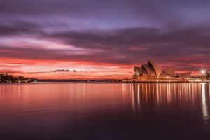 australia sydney opera house sunset