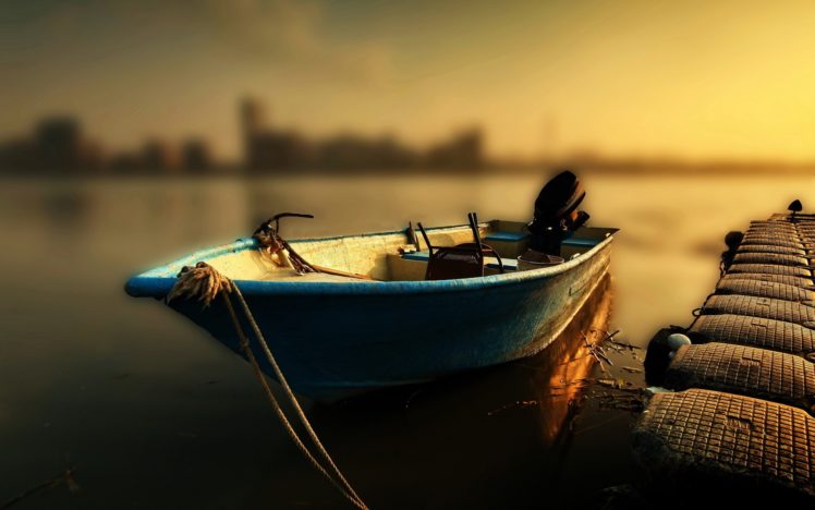 water, Boats, Tilt shift, Docks HD Wallpaper Desktop Background