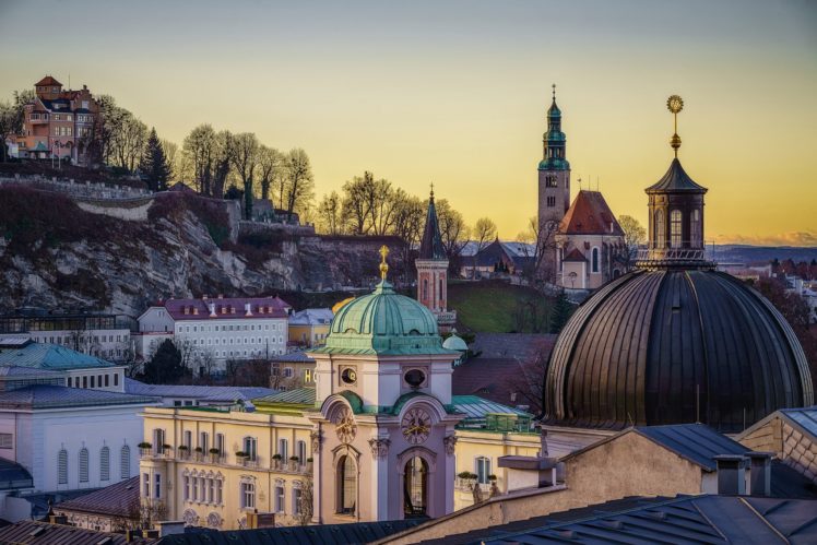 austria, Temples, Houses, Salzburg, Cities HD Wallpaper Desktop Background