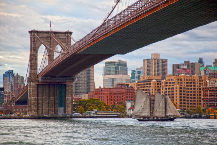 bridges, Usa, New, York, City, Manhattan, Brooklyn, Bridge, East, River, Cities HD Wallpaper Desktop Background