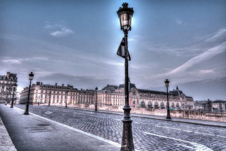 france, Houses, Roads, Sky, Hdr, Paris, Street, Lights, Street, Cities HD Wallpaper Desktop Background