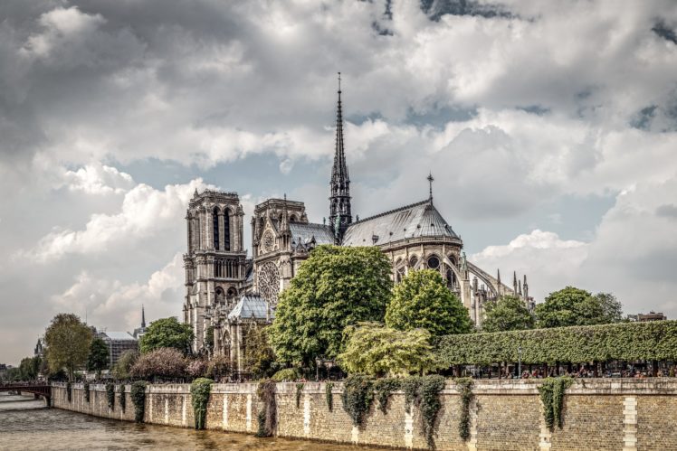 france, Rivers, Paris, Clouds, Cities HD Wallpaper Desktop Background