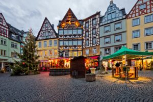 germany, Christmas, Holidays, Houses, Cochem, Christmas, Tree, Street, Cities
