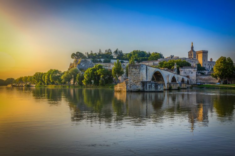 france, Bridges, Rivers, Palace, Avignon, Cities HD Wallpaper Desktop Background
