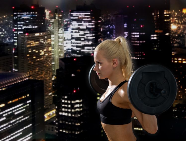 fitness, Night, Barra, Singlet, Blonde, Girl, Sport, Girls, Cities HD Wallpaper Desktop Background