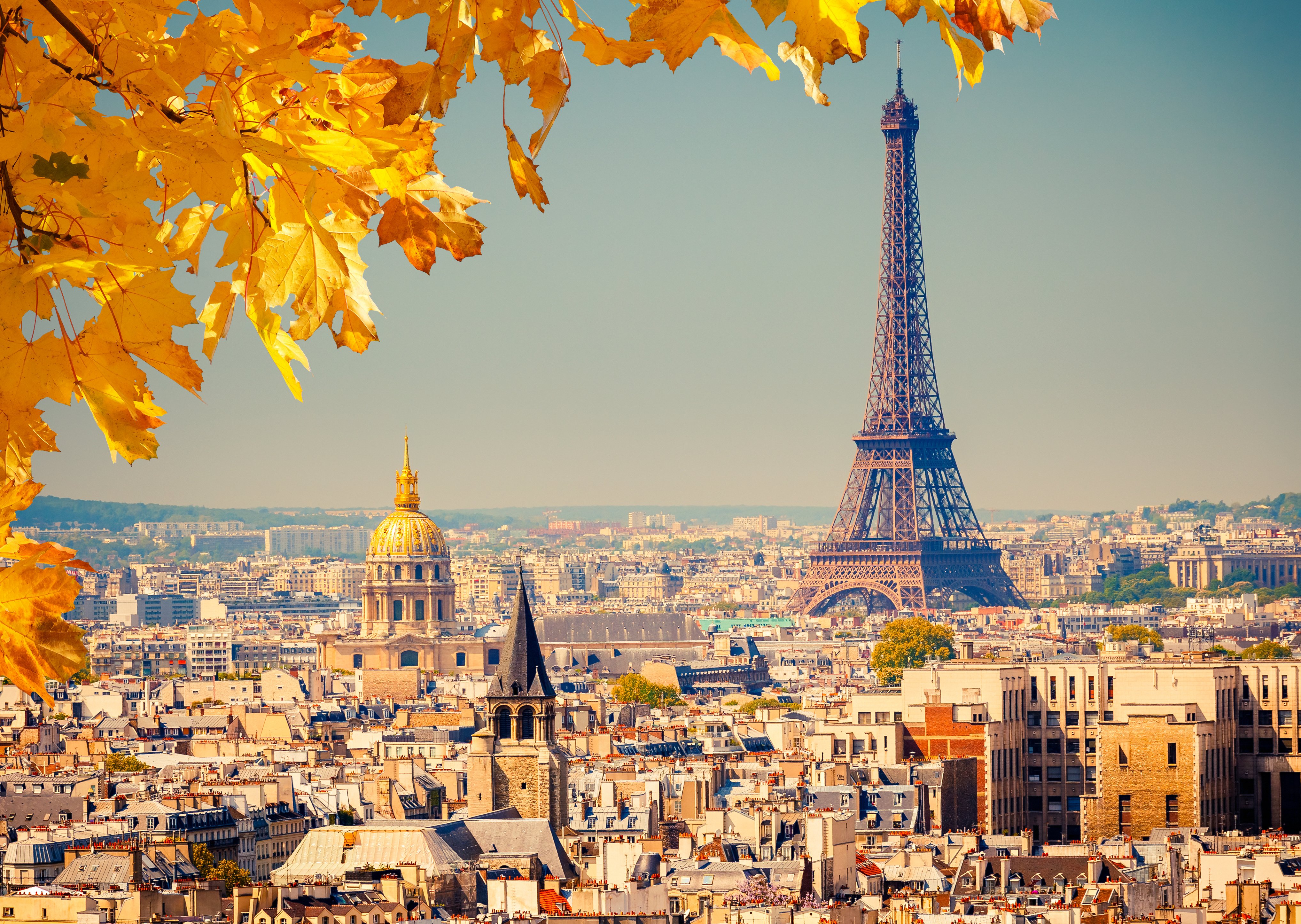 france, Houses, Autumn, Paris, Eiffel, Tower, Foliage, Cities Wallpaper