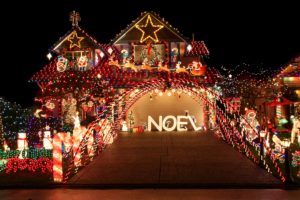 houses, Holidays, Christmas, Design, Night, Fairy, Lights, Cities