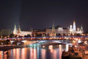 moscow, Kremlin, Light, City, Night, Architecture