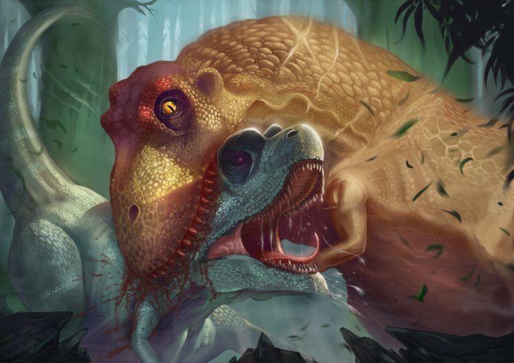 ancient, Animals, Dinosaur, Battles, Two, Animals HD Wallpaper Desktop Background