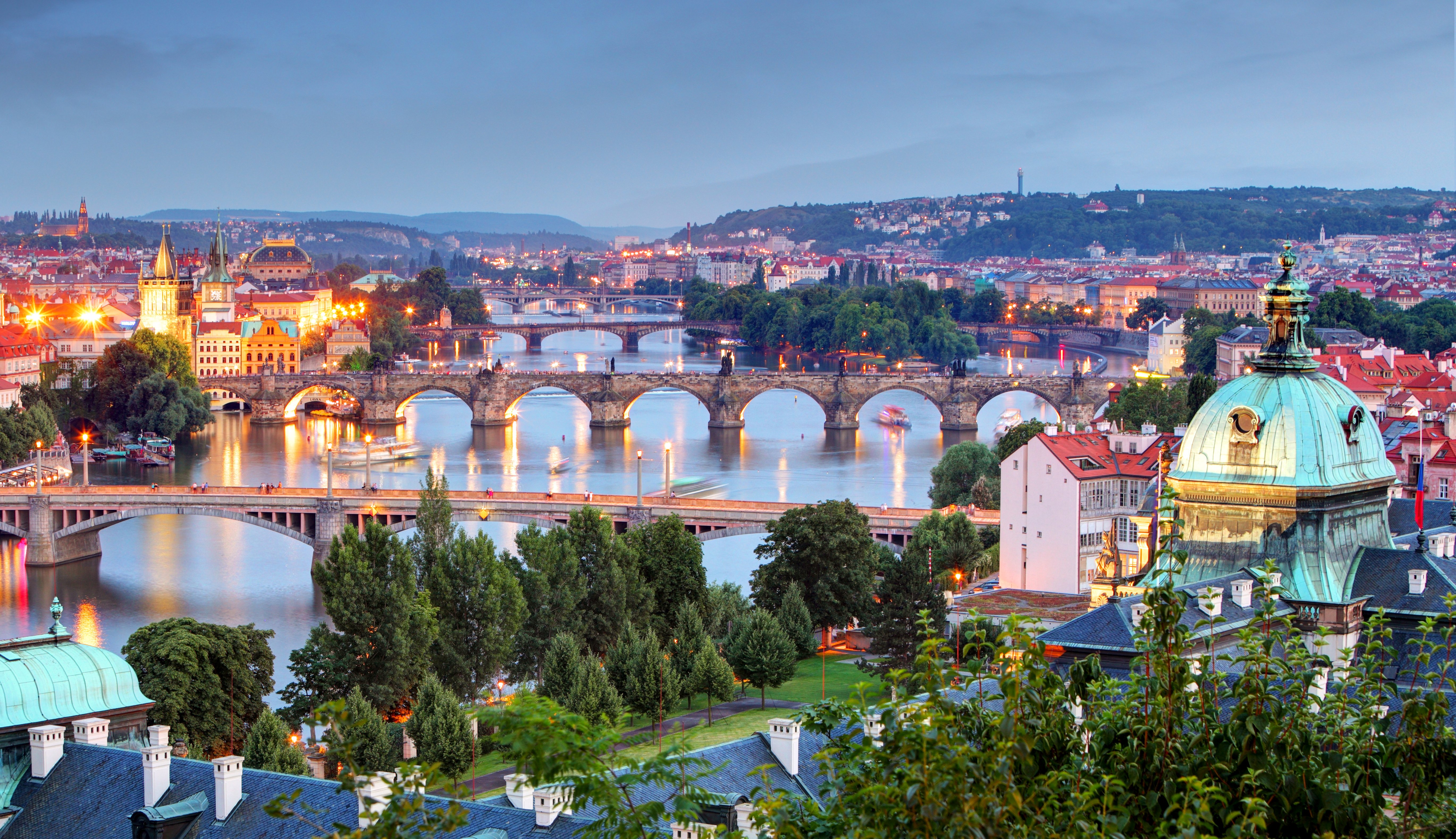 prague, Czech, Republic, Houses, Rivers, Bridges, Cities Wallpaper