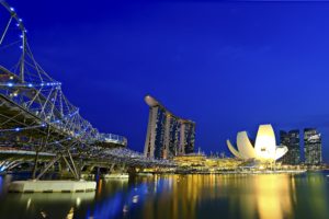 singapore, Bridges, Sky, Marina, Bay, Cities