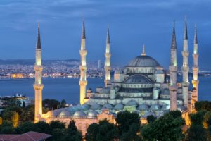 turkey, Palace, Night, Street, Lights, Sultan, Ahmed, Mosque, Istanbul, Cities