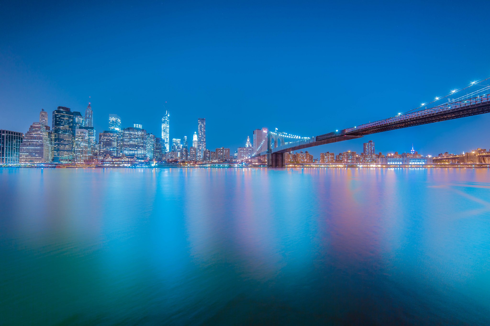 usa, Bridges, New, York, City, Night, Cities Wallpaper